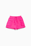 Relaxed Satin Shorts With Oversized Pockets