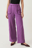 Whipstitch Detail Pull-on Pants