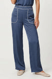 Whipstitch Detail Pull-on Pants
