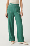 Whipstitch Detail Pull-on Pants