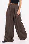Textured Satin Wide Leg Pants