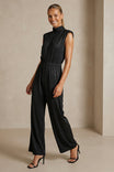 Statement Shoulder High Neck Jumpsuit