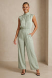 Statement Shoulder High Neck Jumpsuit