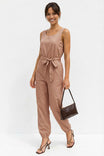 Belted Sleeveless Jumpsuit