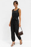 Belted Sleeveless Jumpsuit