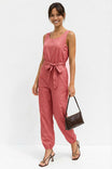 Belted Sleeveless Jumpsuit