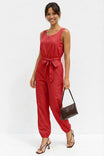 Belted Sleeveless Jumpsuit