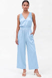 Adriana Lace Back Satin Jumpsuit