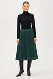 Textured Satin Midi Skirt