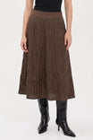 Textured Satin Midi Skirt