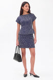 Boucle Denim Inspired Mini Skirt
