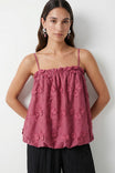 3d Embroidered Bubble Tube Top