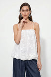 3d Embroidered Bubble Tube Top