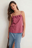Side Tie Rosette Sleeveless Top