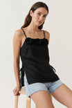 Side Tie Rosette Sleeveless Top