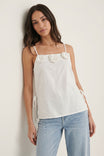 Side Tie Rosette Sleeveless Top