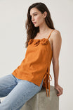 Side Tie Rosette Sleeveless Top