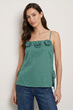 Side Tie Rosette Sleeveless Top