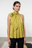 Convertible Scarf Sleeveless Satin Top