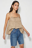 Textured Ruffle Edge Tiered Tank