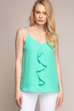 Front Ruffle Spaghetti Cami