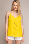Front Ruffle Spaghetti Cami