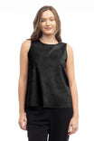 Round Neck Suede Tank Top