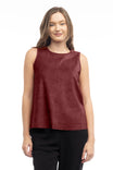 Round Neck Suede Tank Top