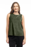 Round Neck Suede Tank Top