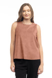 Round Neck Suede Tank Top