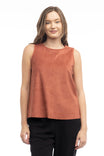Round Neck Suede Tank Top