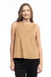 Round Neck Suede Tank Top