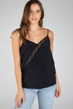 V-NECK CAMI TOP WITH LACE TRIM