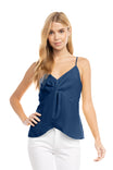 V-neck Center Knot Strapped Cami