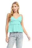 V-Neck Cami With Smocked Waist