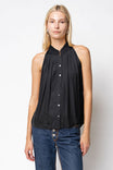 Scallop-trim Button Up Tank