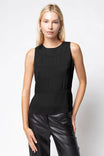 Sleeveless Geometric Panel Top