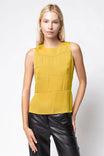 Sleeveless Geometric Panel Top