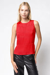 Sleeveless Geometric Panel Top