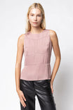 Sleeveless Geometric Panel Top
