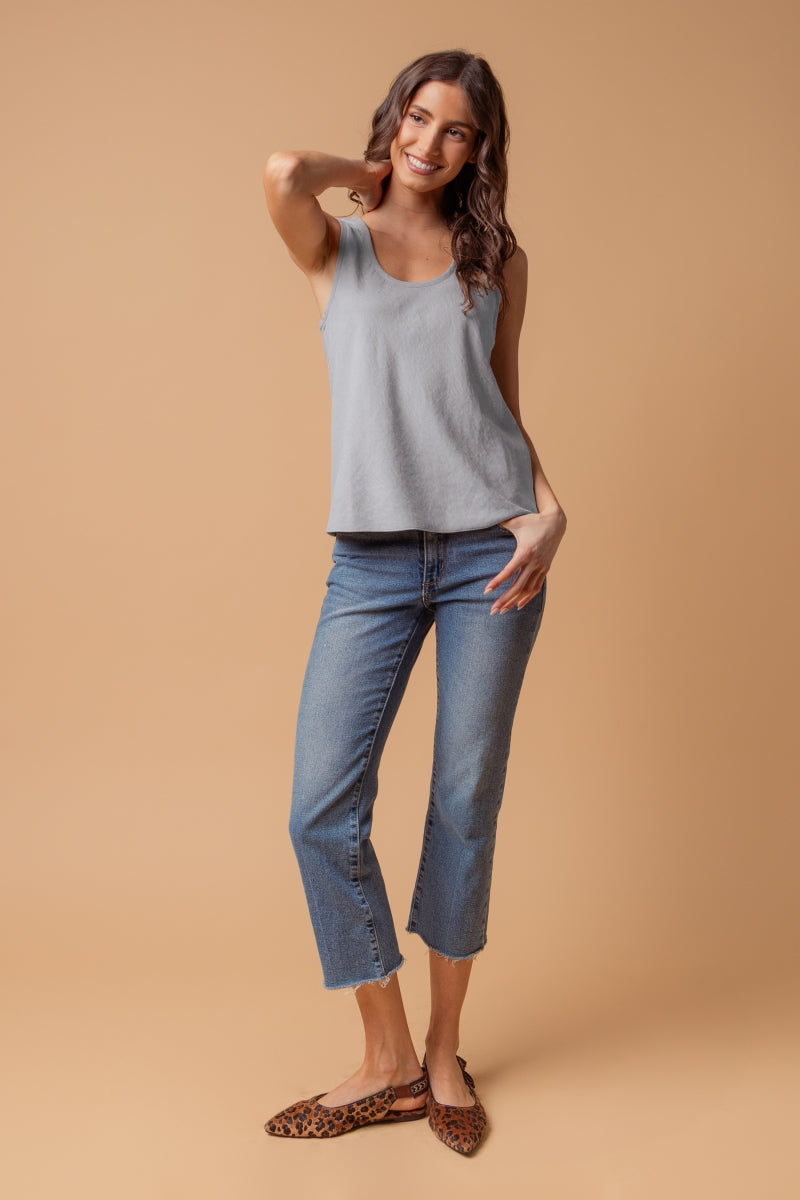 Chic Summer Tank Top Paired with Blue Jeans