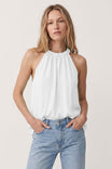 Twisted Halter Style Top With Tie Back