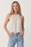 Twisted Halter Style Top With Tie Back