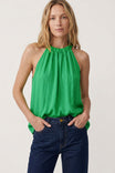 Twisted Halter Style Top With Tie Back