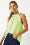 Twisted Halter Style Top With Tie Back