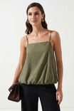 Billowy Cami Top With Bubble Hem