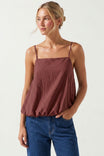 Billowy Cami Top With Bubble Hem