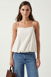 Billowy Cami Top With Bubble Hem