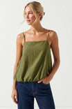 Billowy Cami Top With Bubble Hem