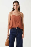 Billowy Cami Top With Bubble Hem